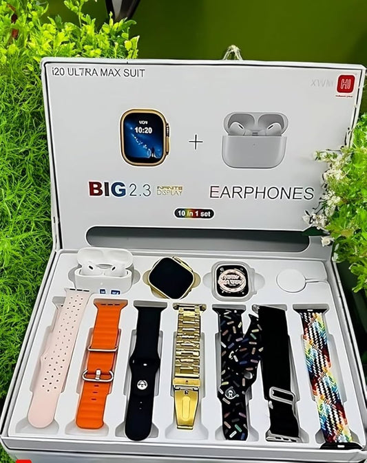 I20 Ultra Max Suit Smartwatch with Earphones