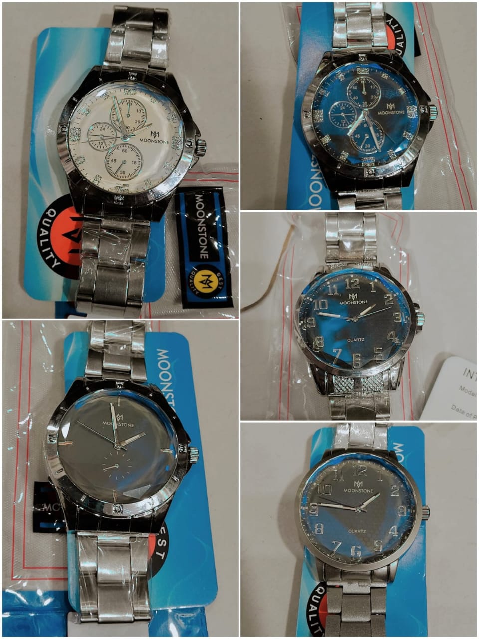 Moonstone Gents Watch | Silver Case