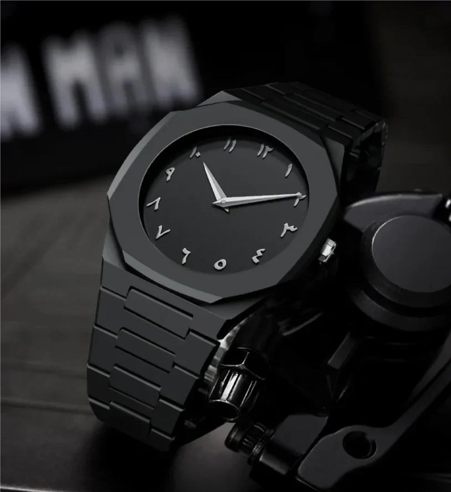 Arabic Aura Full Black Luxury Waterproof Wrist