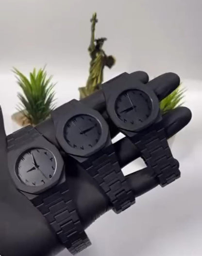 Arabic Aura Full Black Luxury Waterproof Wrist