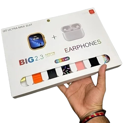 I20 Ultra Max Suit Smartwatch with Earphones
