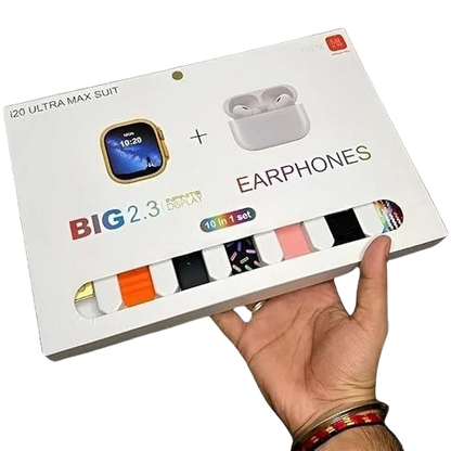 I20 Ultra Max Suit Smartwatch with Earphones