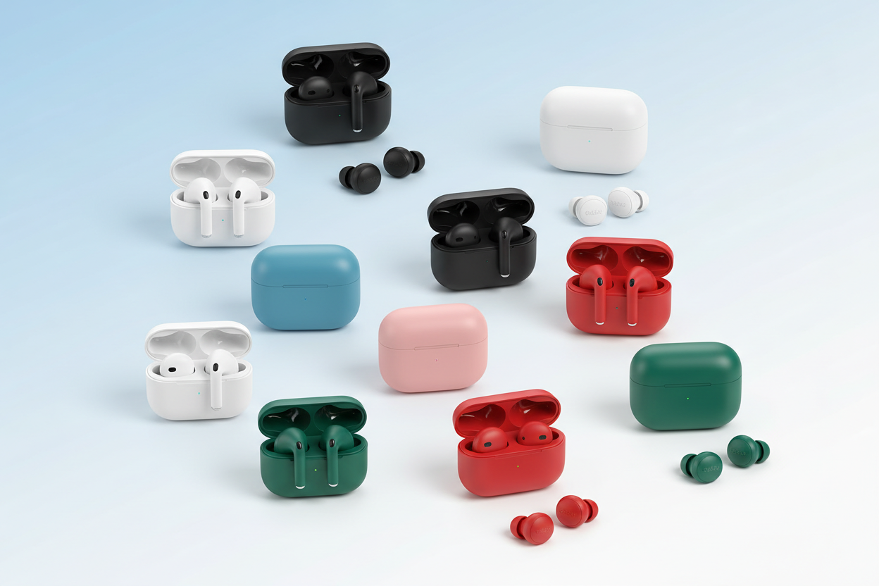 many earbuds in this image and with dabi