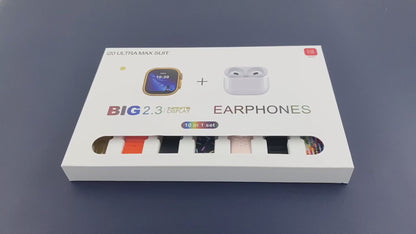 I20 Ultra Max Suit Smartwatch with Earphones